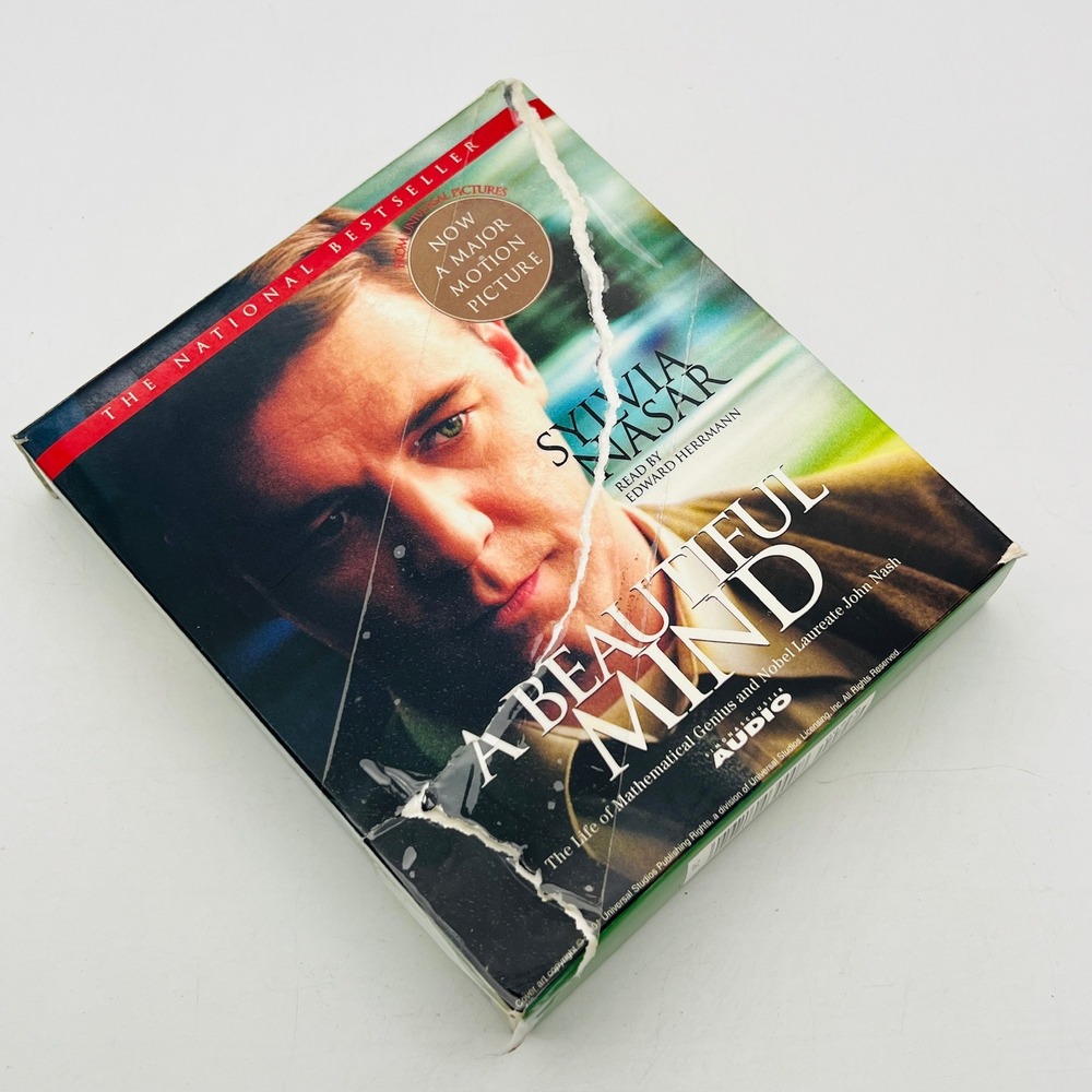 A Beautiful Mind Sylvia Nasar Audiobook CD Read by‎ Edward Herrmann 0743509897